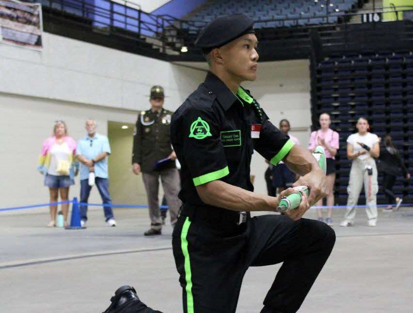 LCP Nasser competing in the solo and tandem categories at the World Drill Championships 2023 in the United States